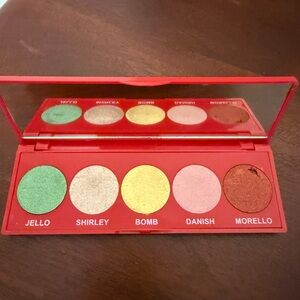 NWT Lime WET CHERRY Crime Palette with glitter shades